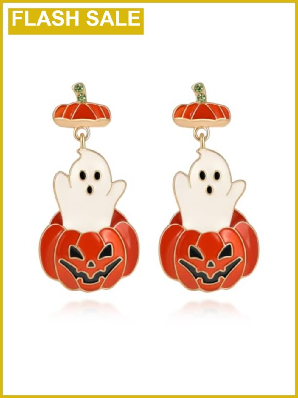 Halloween Ghost Pumpkin Dangle Earrings Women Cute Costume Jewelry Accessory